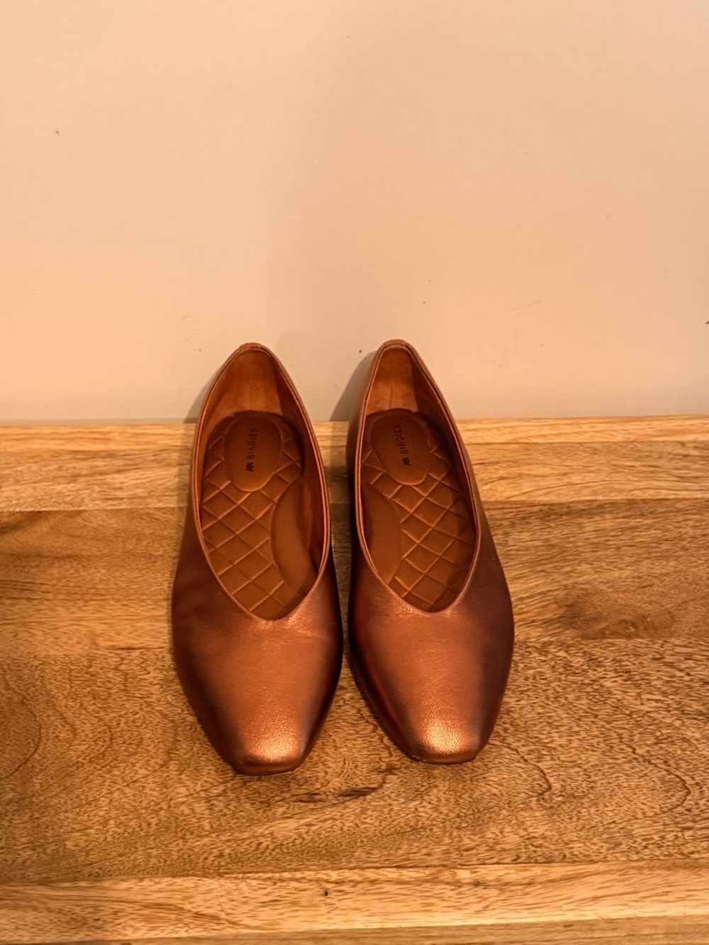 Birdies Copper Metallic Ballet Flats size 8